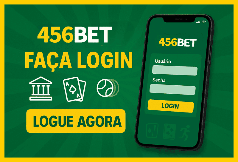 Imagem destacando login seguro na 456BET para novos usuários